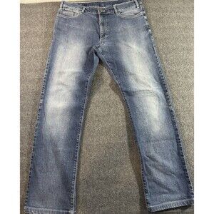 Zegna Sport Jeans Size 36x32 Men’s Regular Fit Blue Denim Straight Leg Stretch